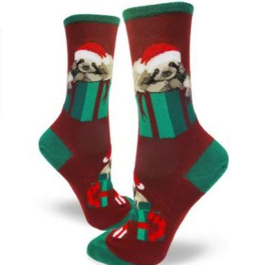 Santa Sloth Women’s Crew Socks