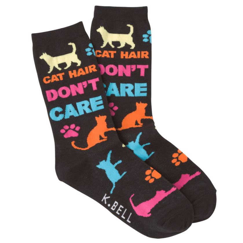 Cat Hair Don’t Care Women’s Crew Socks