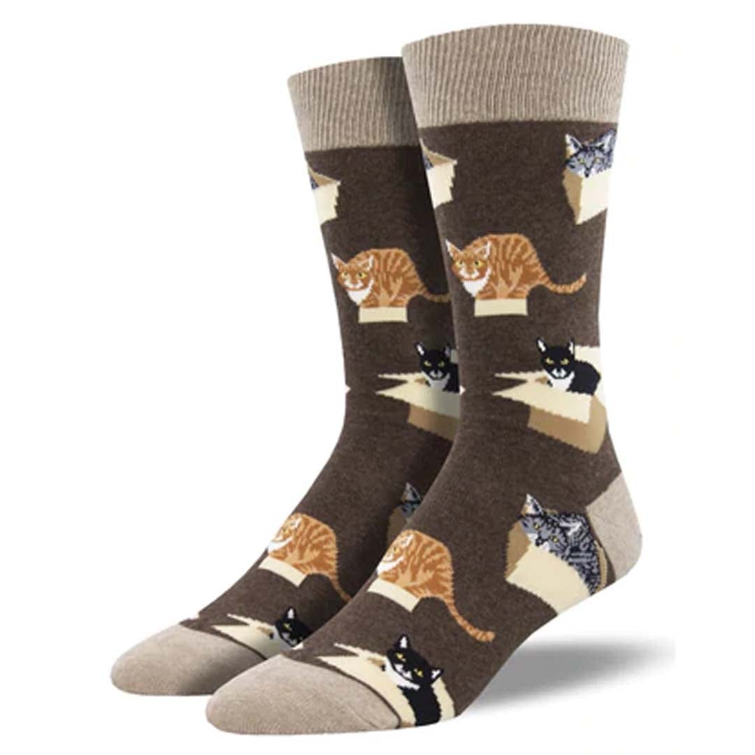 Cat In A Box Men’s Crew Sock