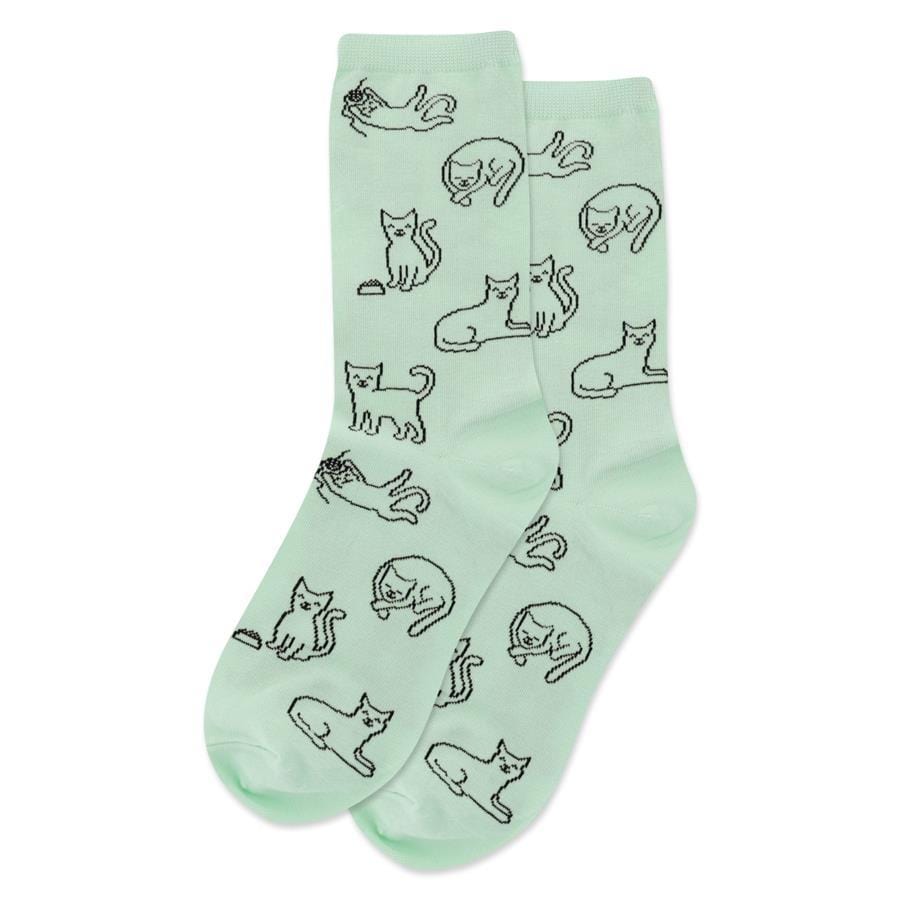 Cat Outline Women’s Crew Sock