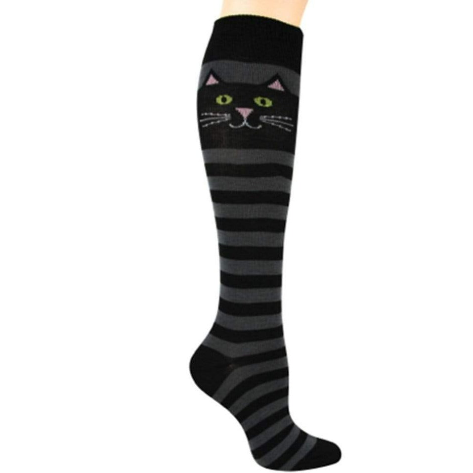 Cat Stripe Women’s Knee High Socks