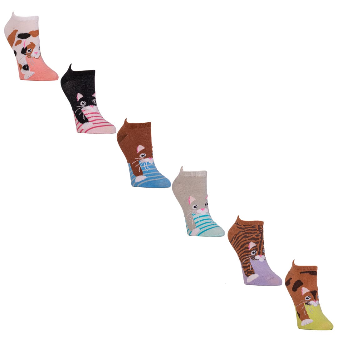 Cats Women’s No Show 6 Pair Pack Socks