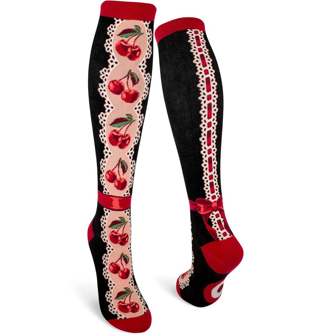 Cherries Women’s Knee High Sock