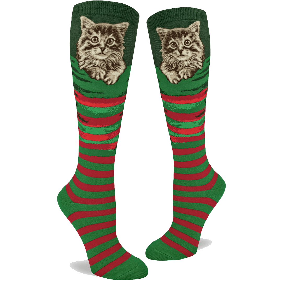 Christmas Kitten Women’s Knee High Sock