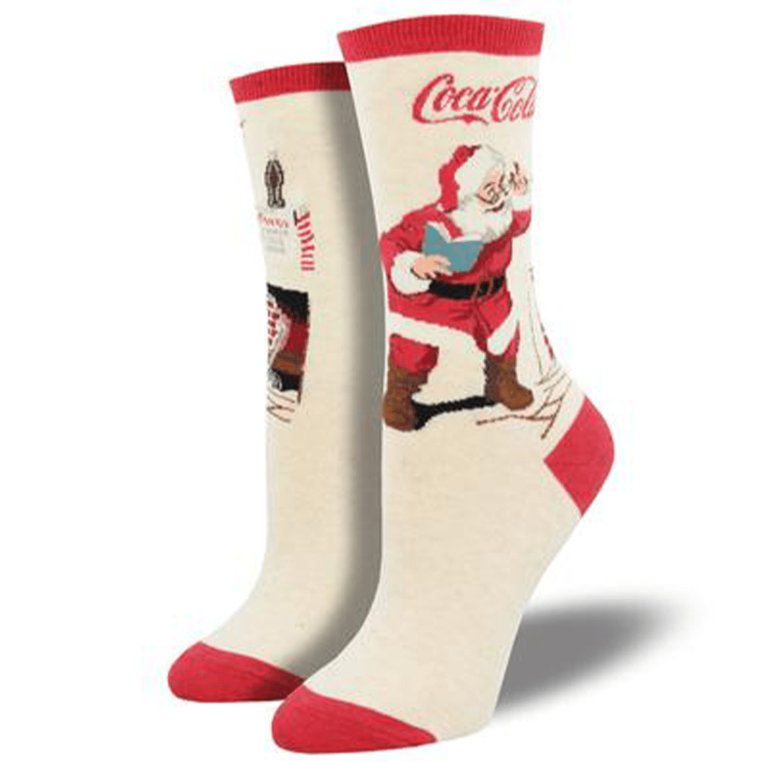 Classic Coke Santa Women’s Crew Socks