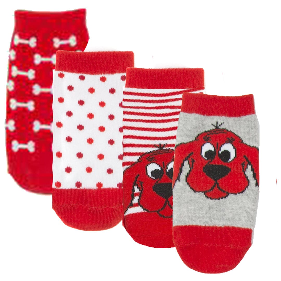 Clifford The Big Red Dog 4 Pack Socks