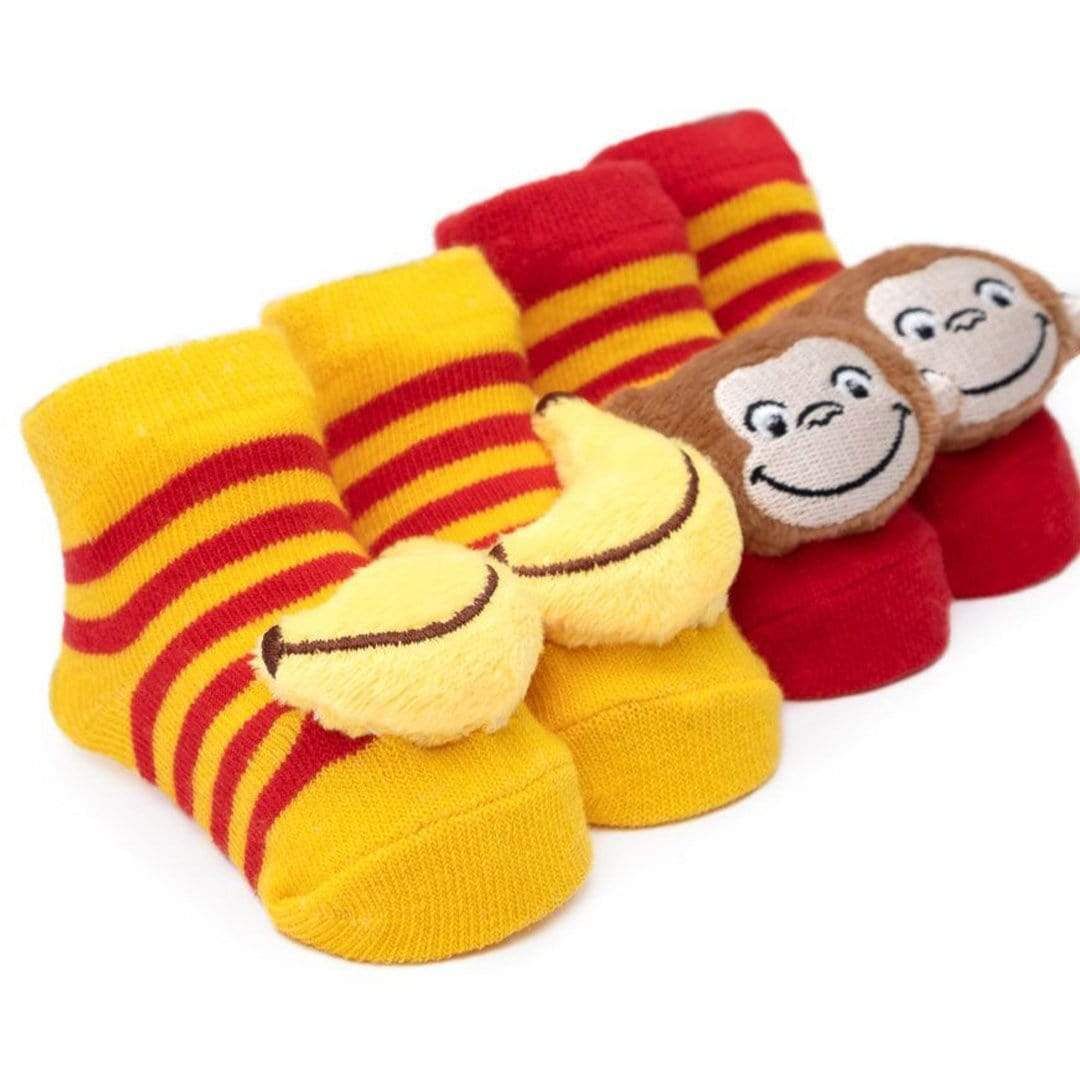 Curious George 2 Pack Baby Booties