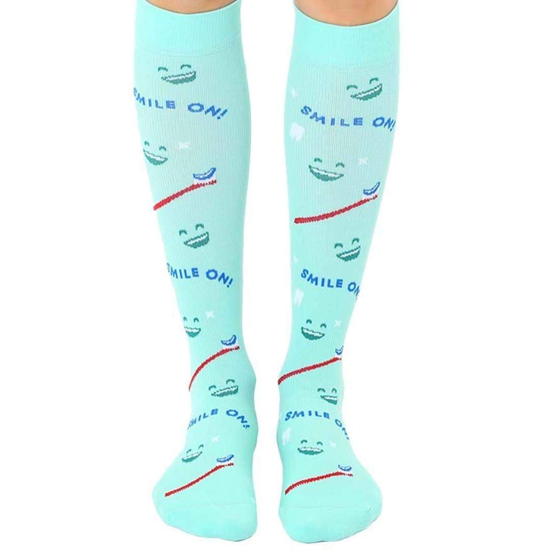 Smile On Unisex Compression Knee High Socks