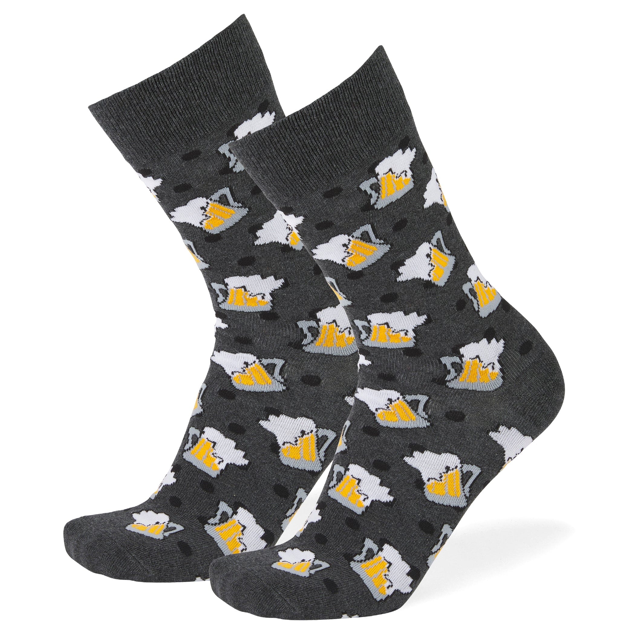 Dotted Beer Mugs Crew Socks