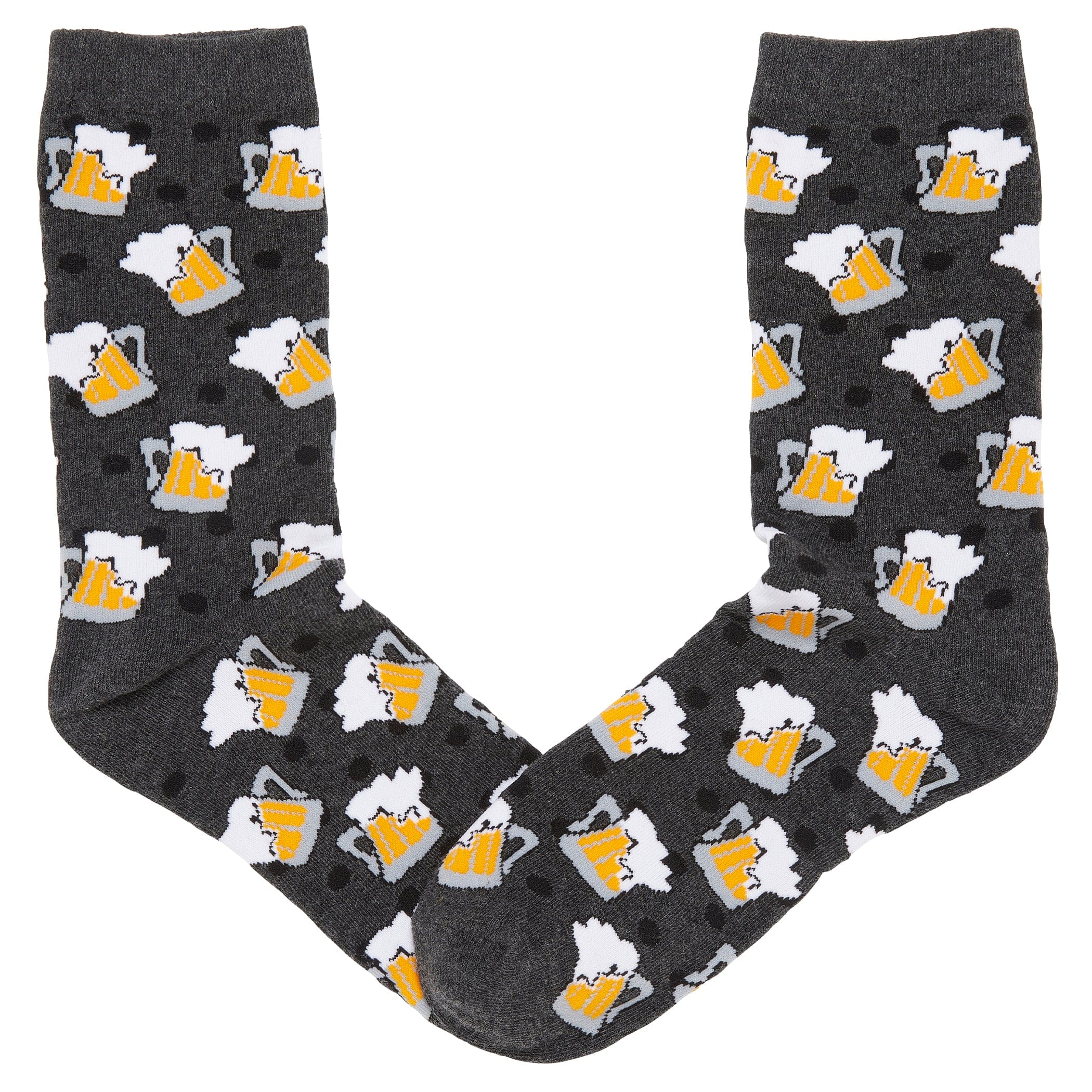 Dotted Beer Mugs Crew Socks