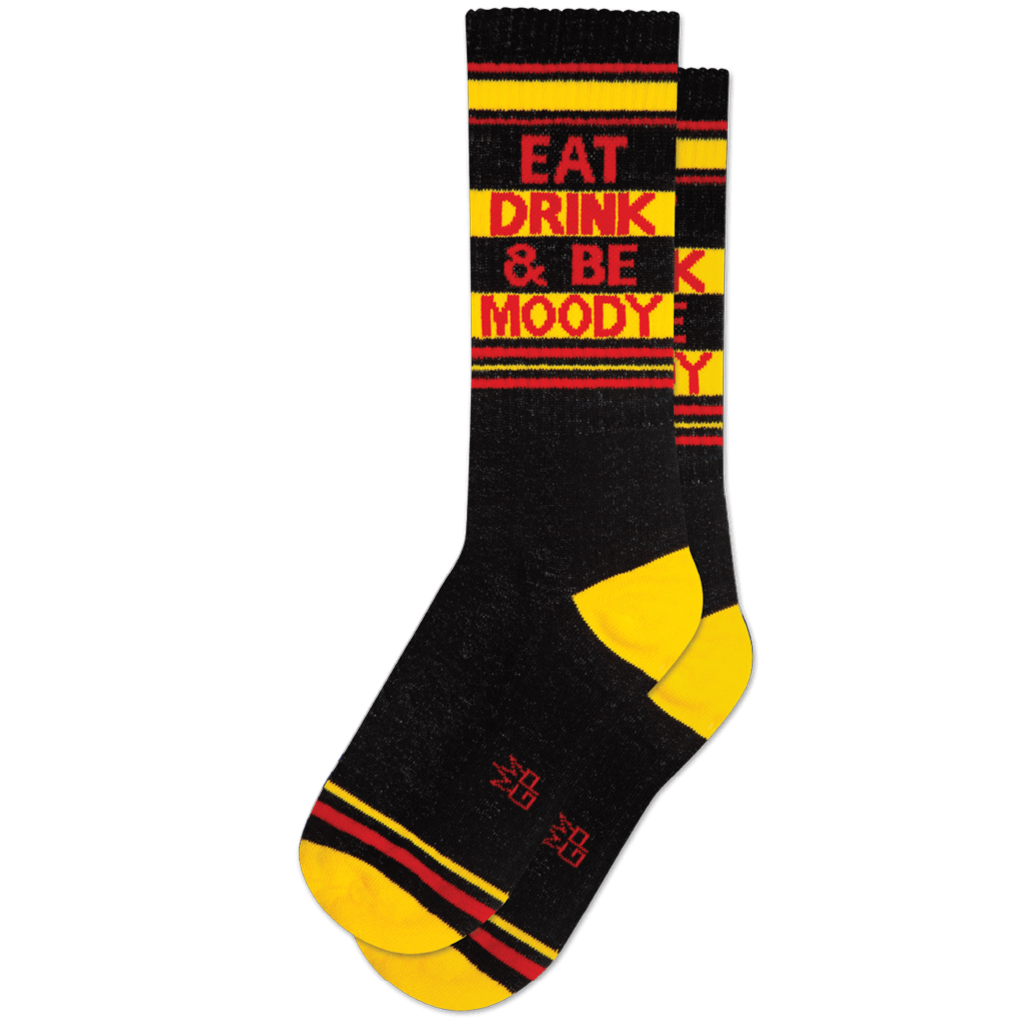 Eat Drink & Be Moody Unisex Crew Sock