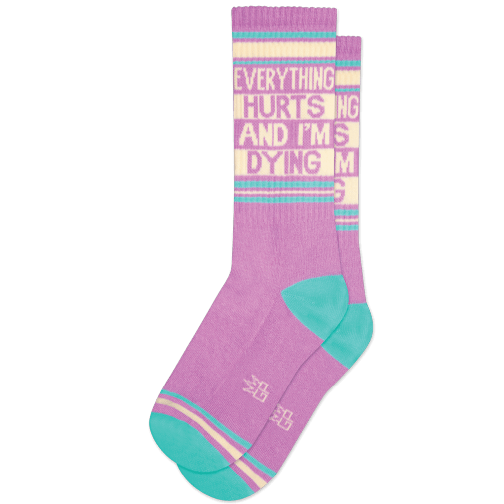 Pastel Everything Hurts and I’m Dying Unisex Crew Sock