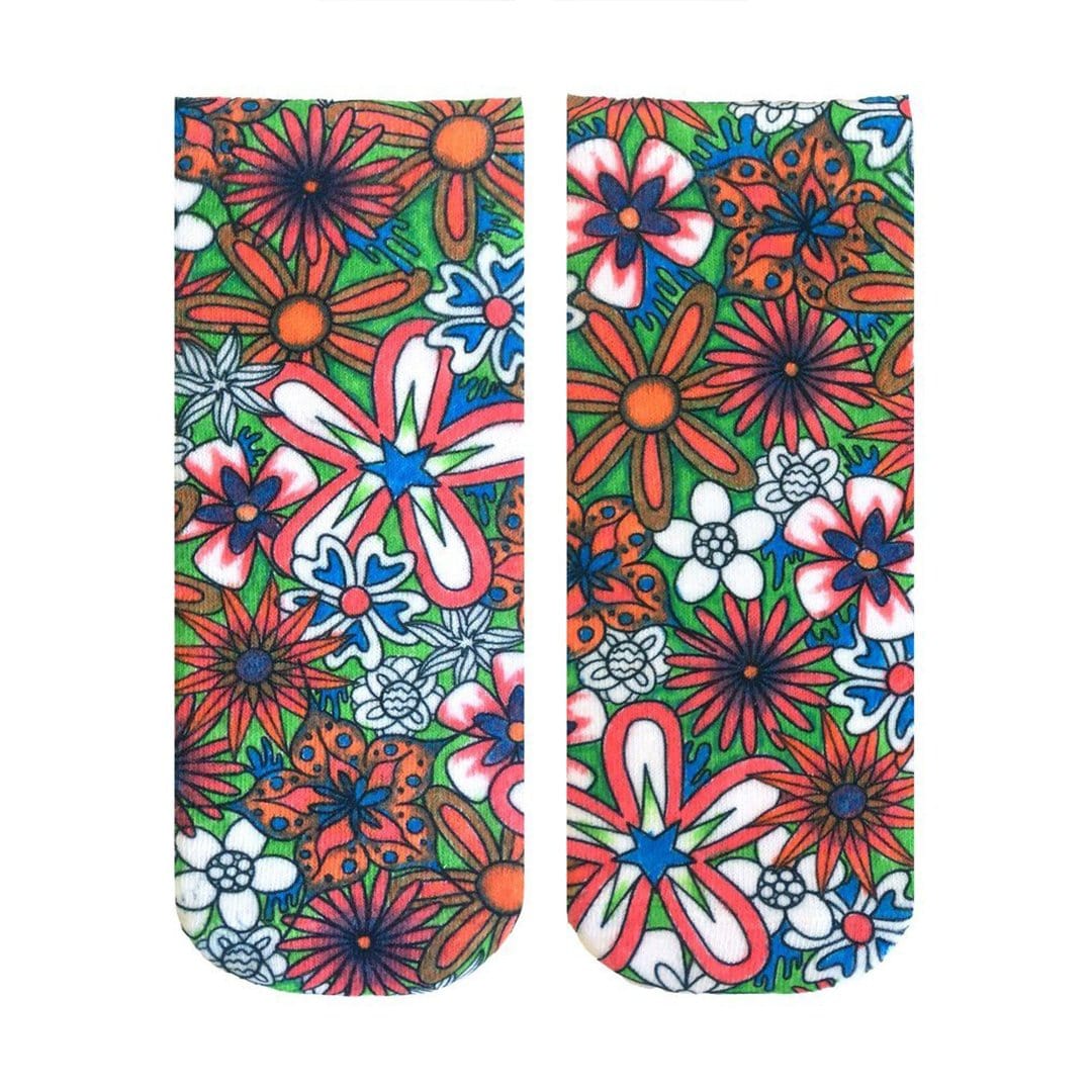 Floral Color In Socks Ankle Sock