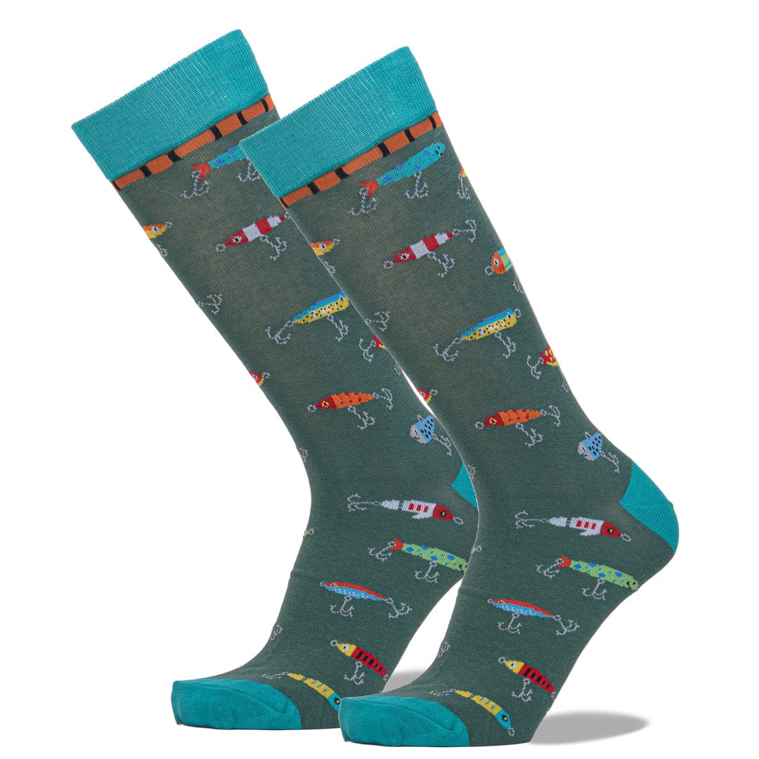 Fishing Lure Socks Men’s Crew Sock