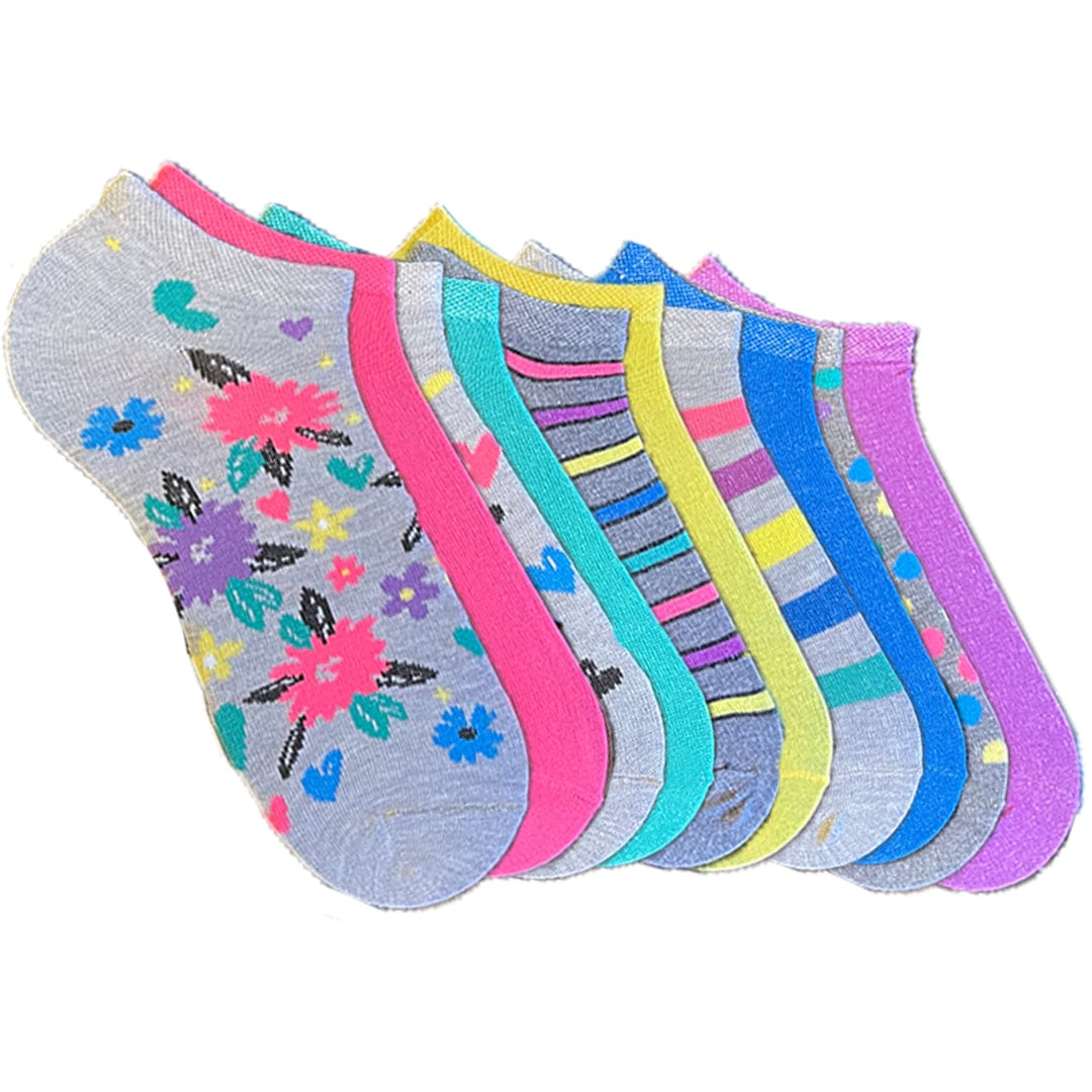 Floral 10 Pack Women’s Low Cut Socks