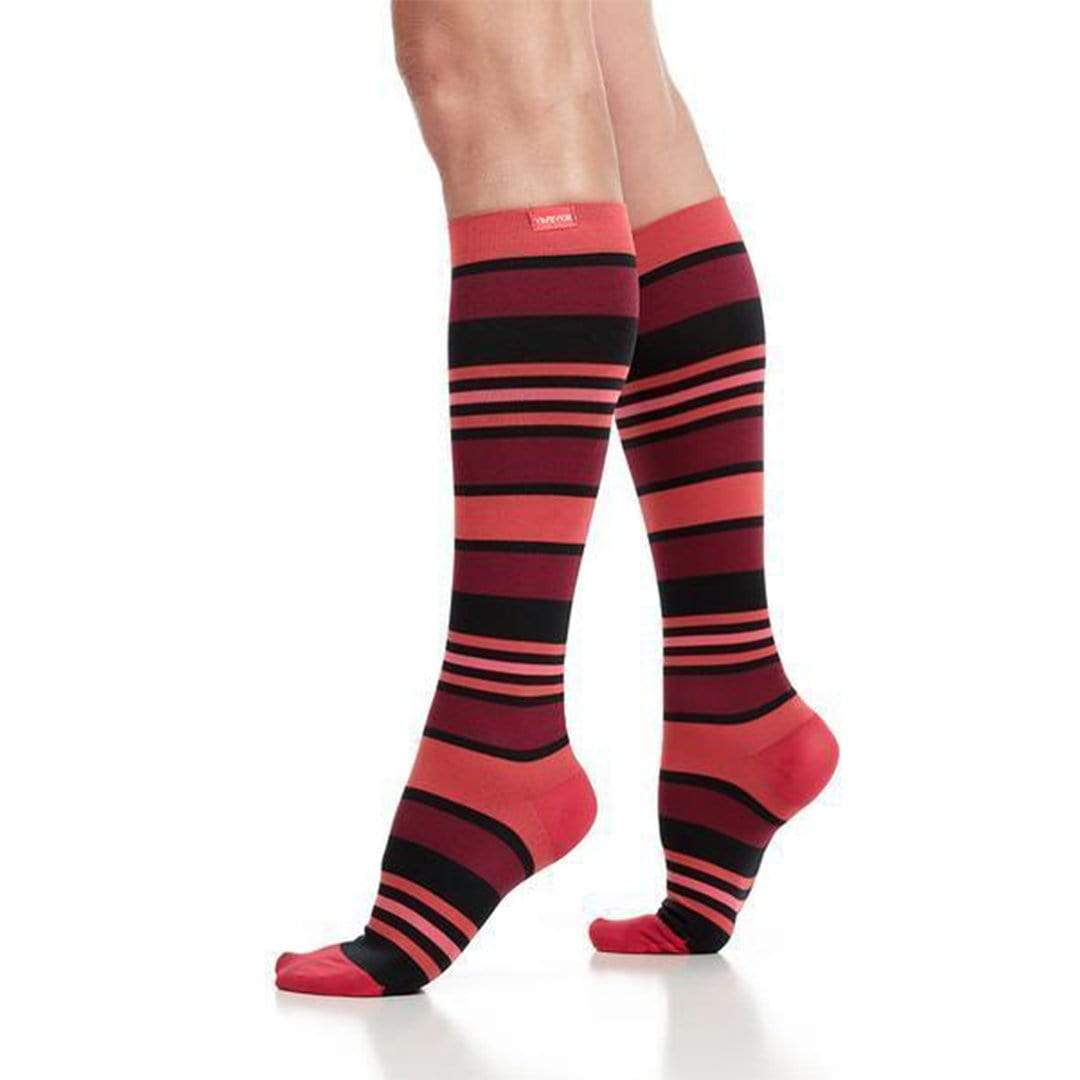 Fun Stripes Firm Compression Socks Unisex Knee High Sock