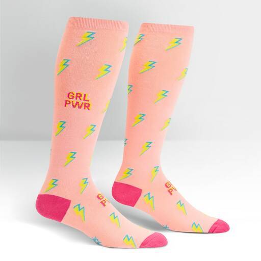 Girl Power Wide Calf Women’s Knee High Socks