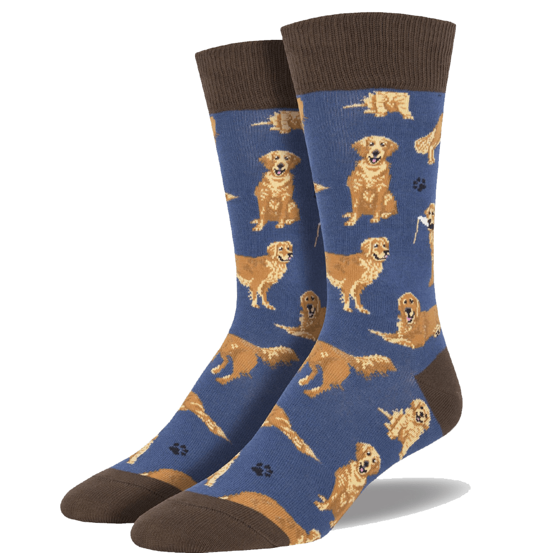 Golden Retrievers Men’s Crew Socks