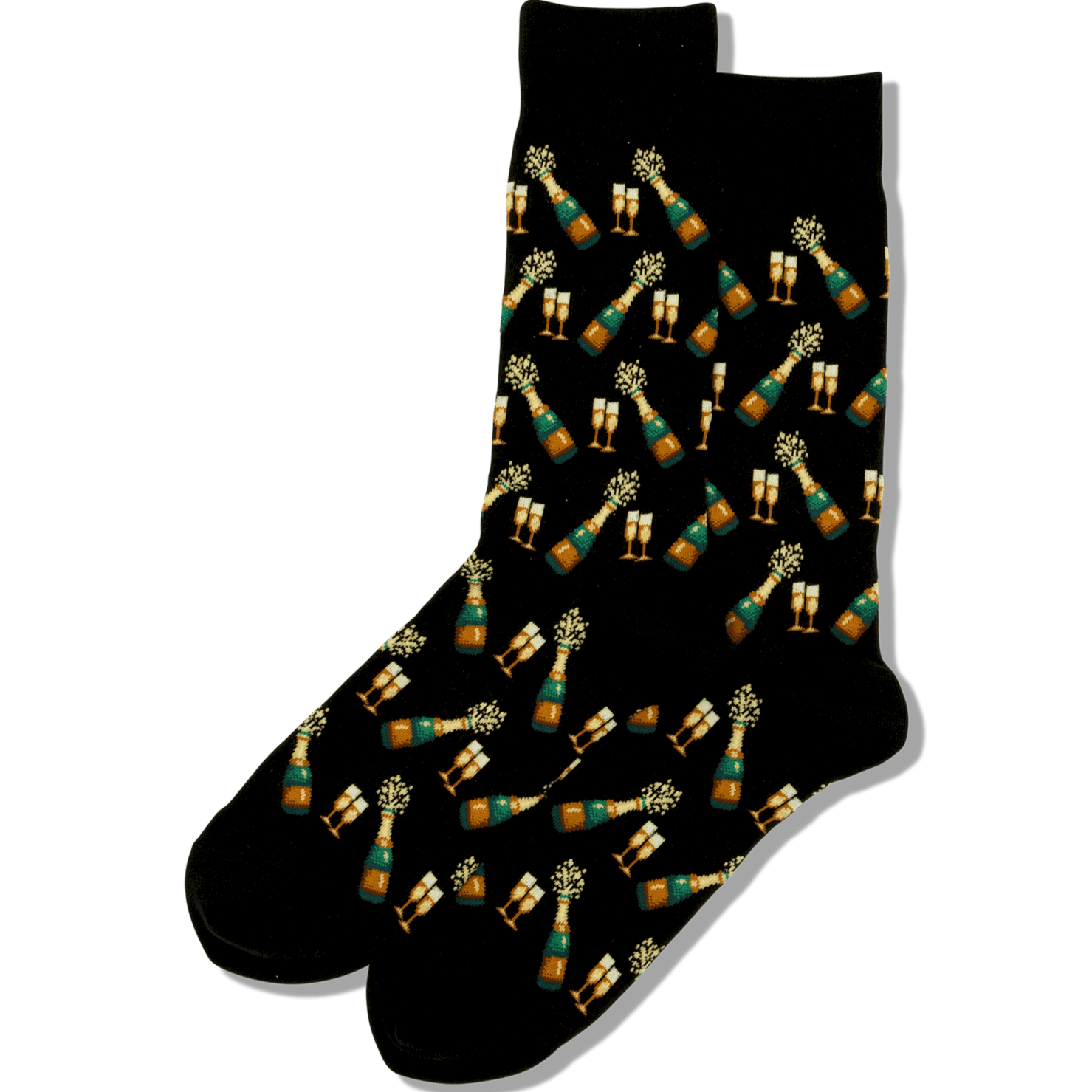 Champagne Bottles Crew Socks