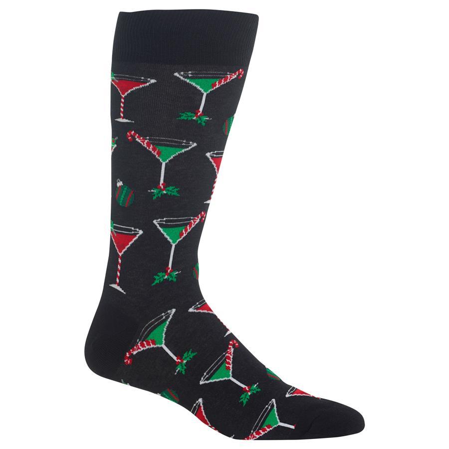 Christmas Cocktails Men’s Crew Socks