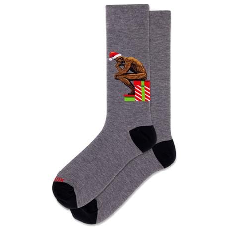 Santa Thinker Men’s Crew Socks