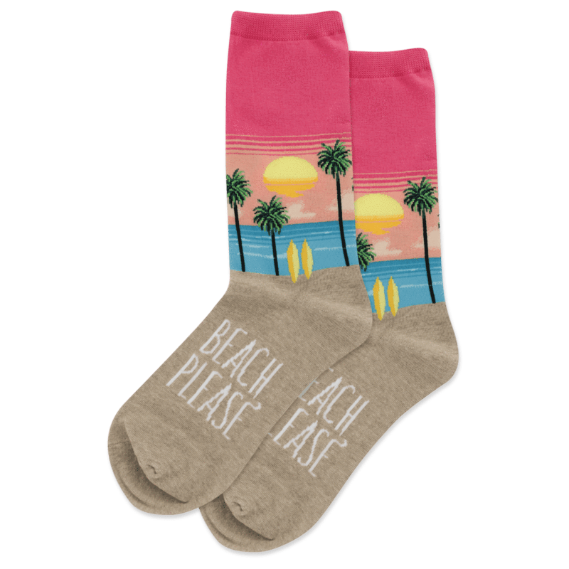 Beach Please Women’s Crew Sock