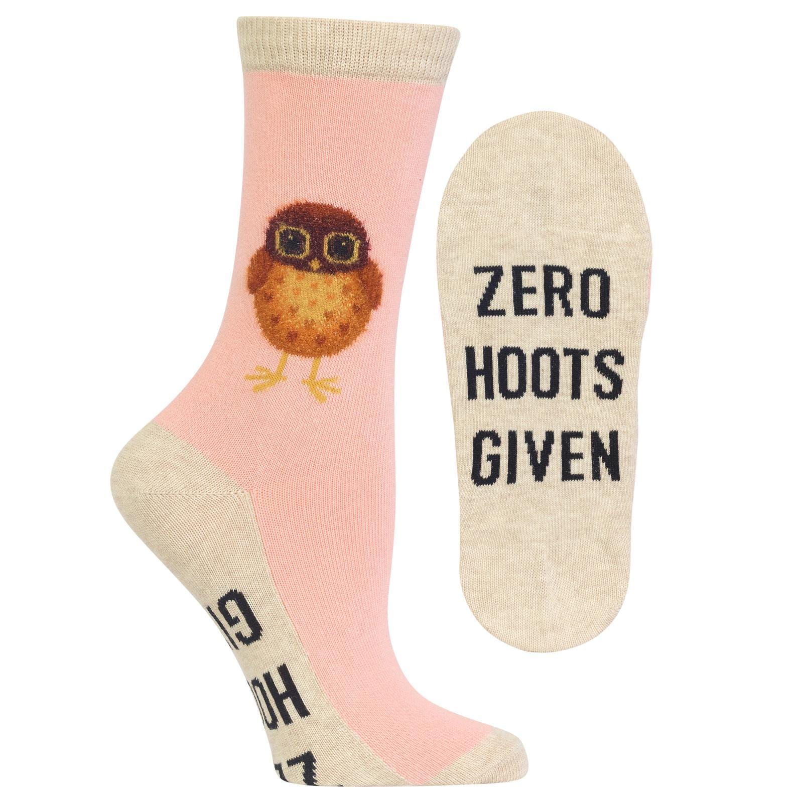 Zero Hoots Given Women’s Crew Socks