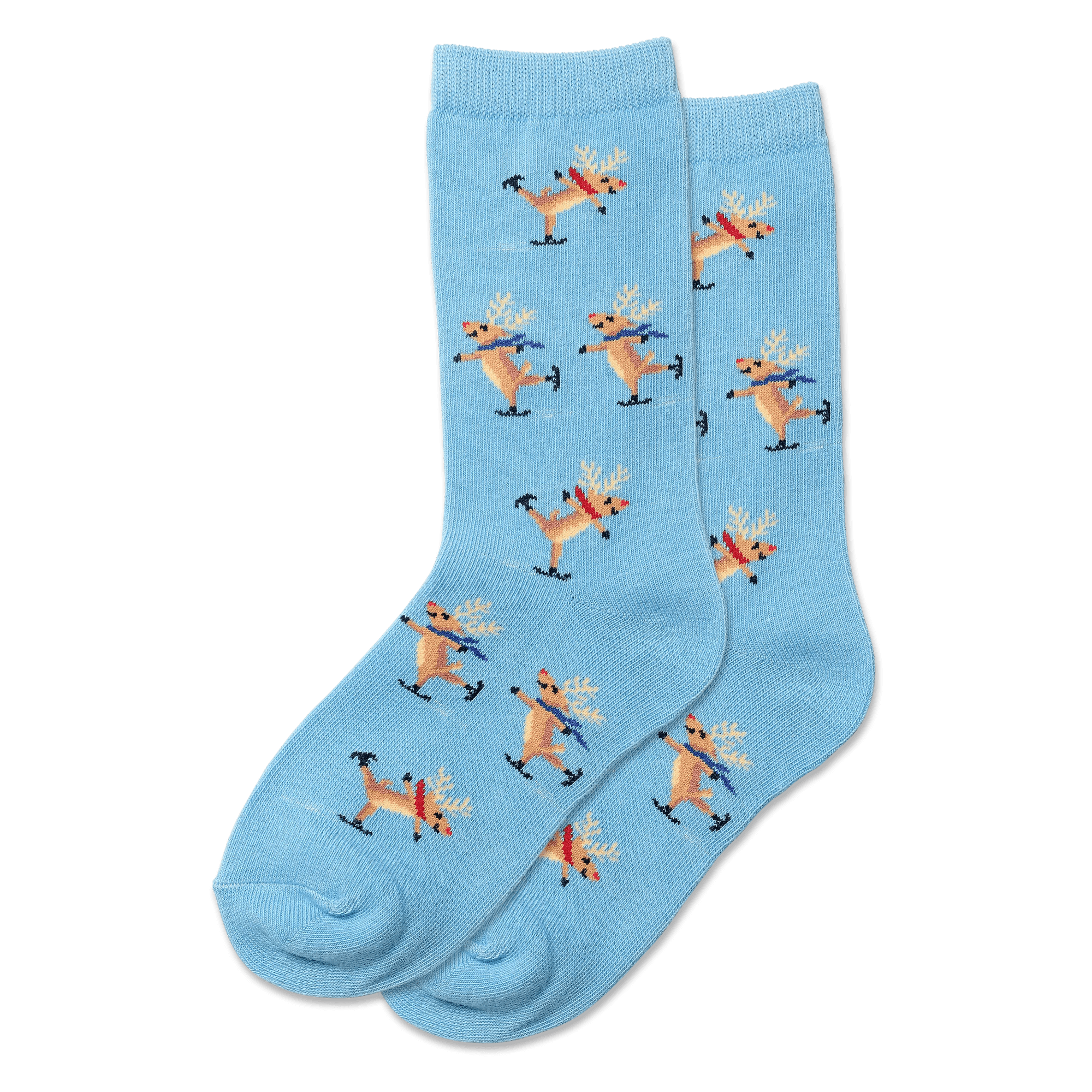 Skating Reindeers Kid’s Crew Socks