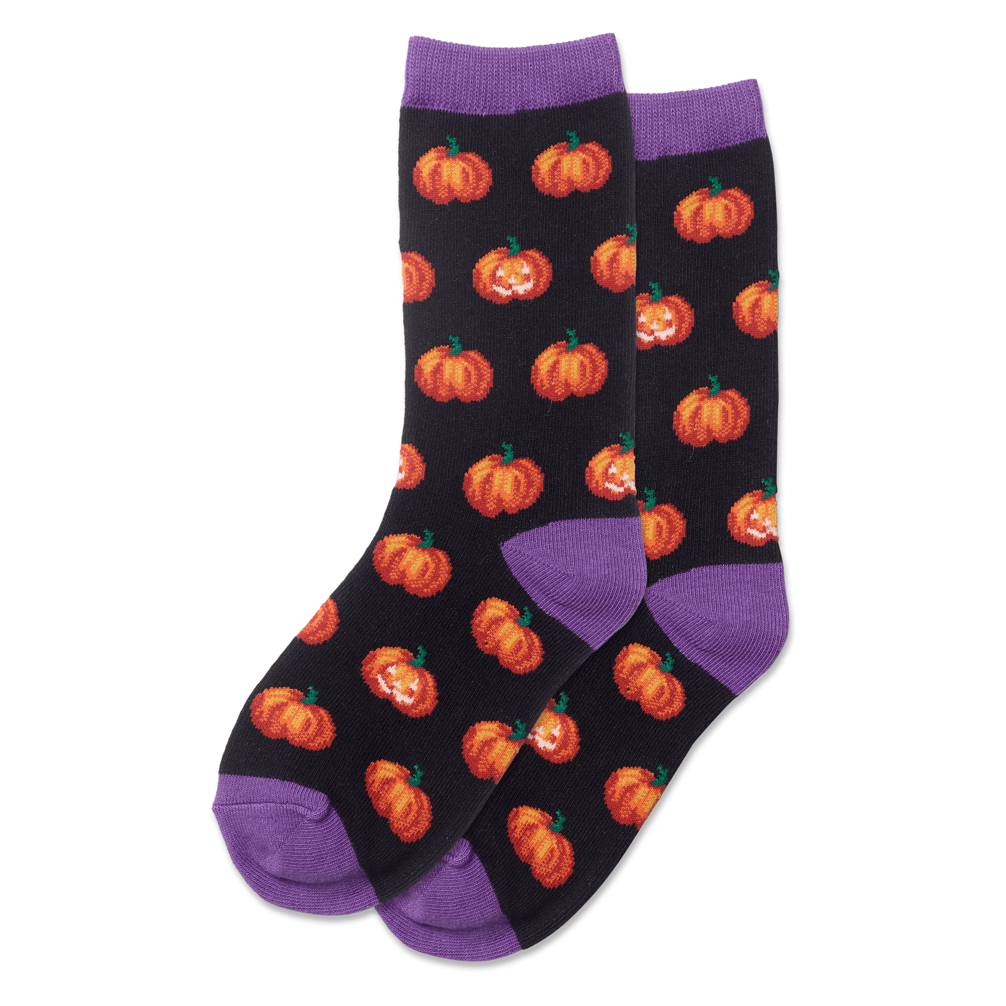 Glow in the Dark Pumpkins Kid’s Crew Socks