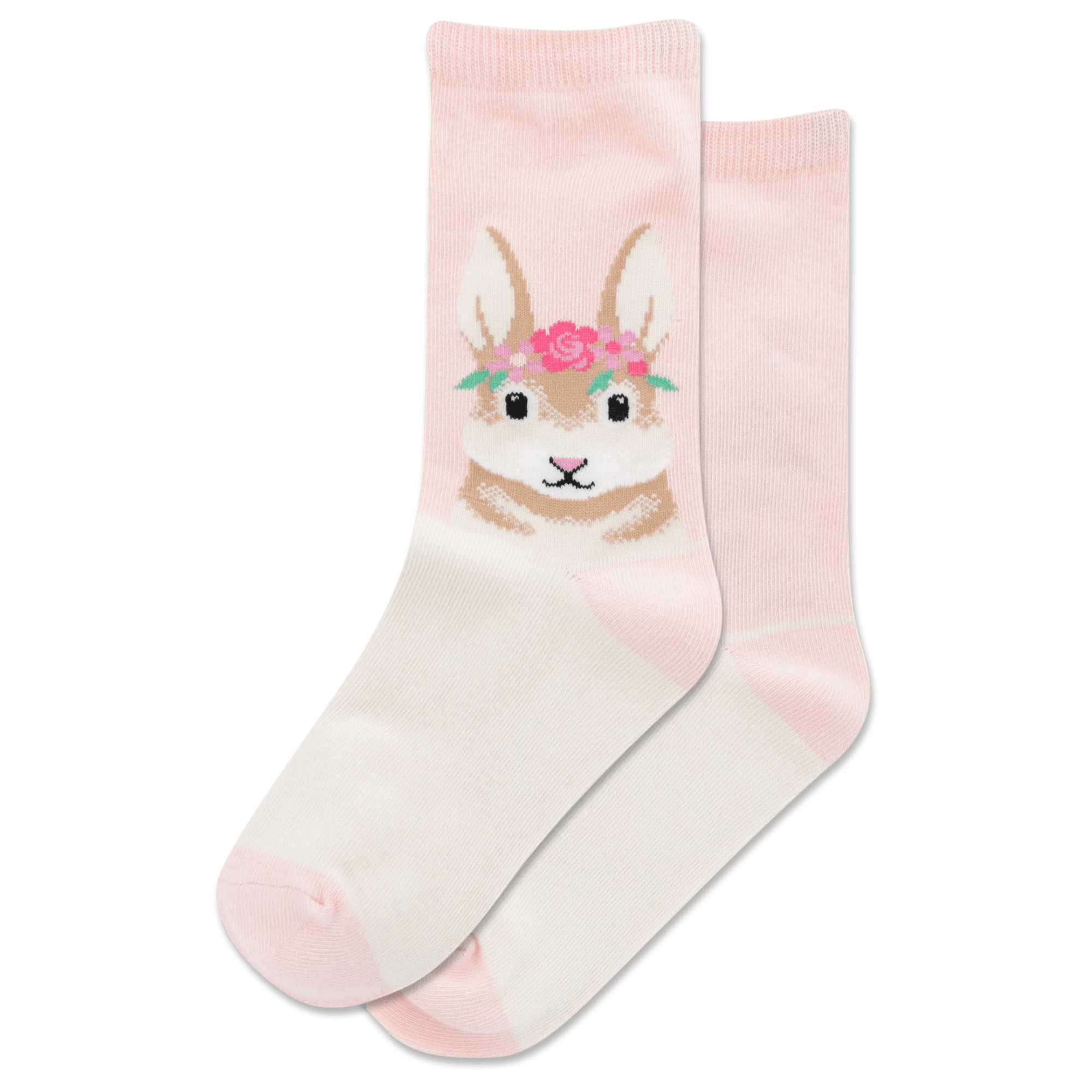 Flower Crown Bunny Kid’s Crew Socks