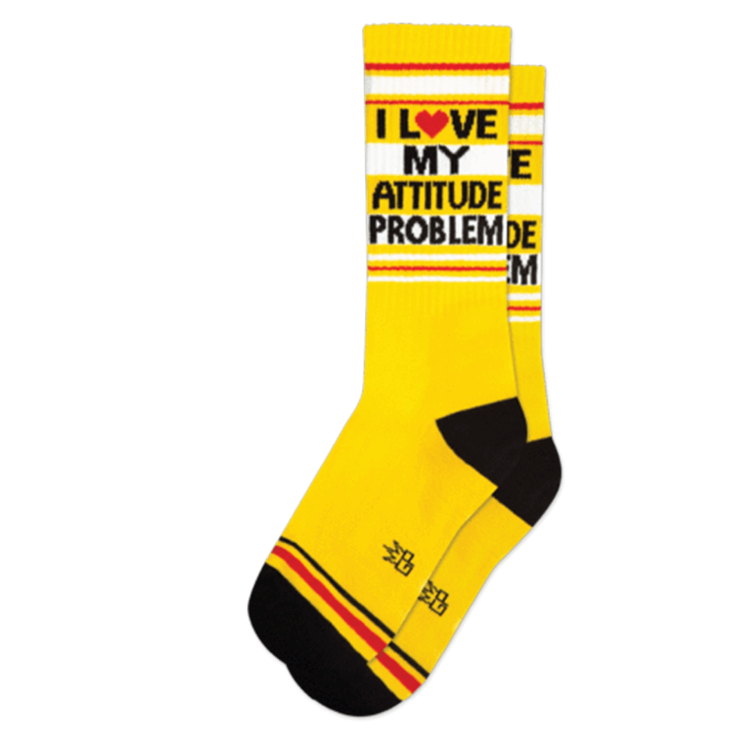 I Love My Attitude Problem Unisex Crew Sock