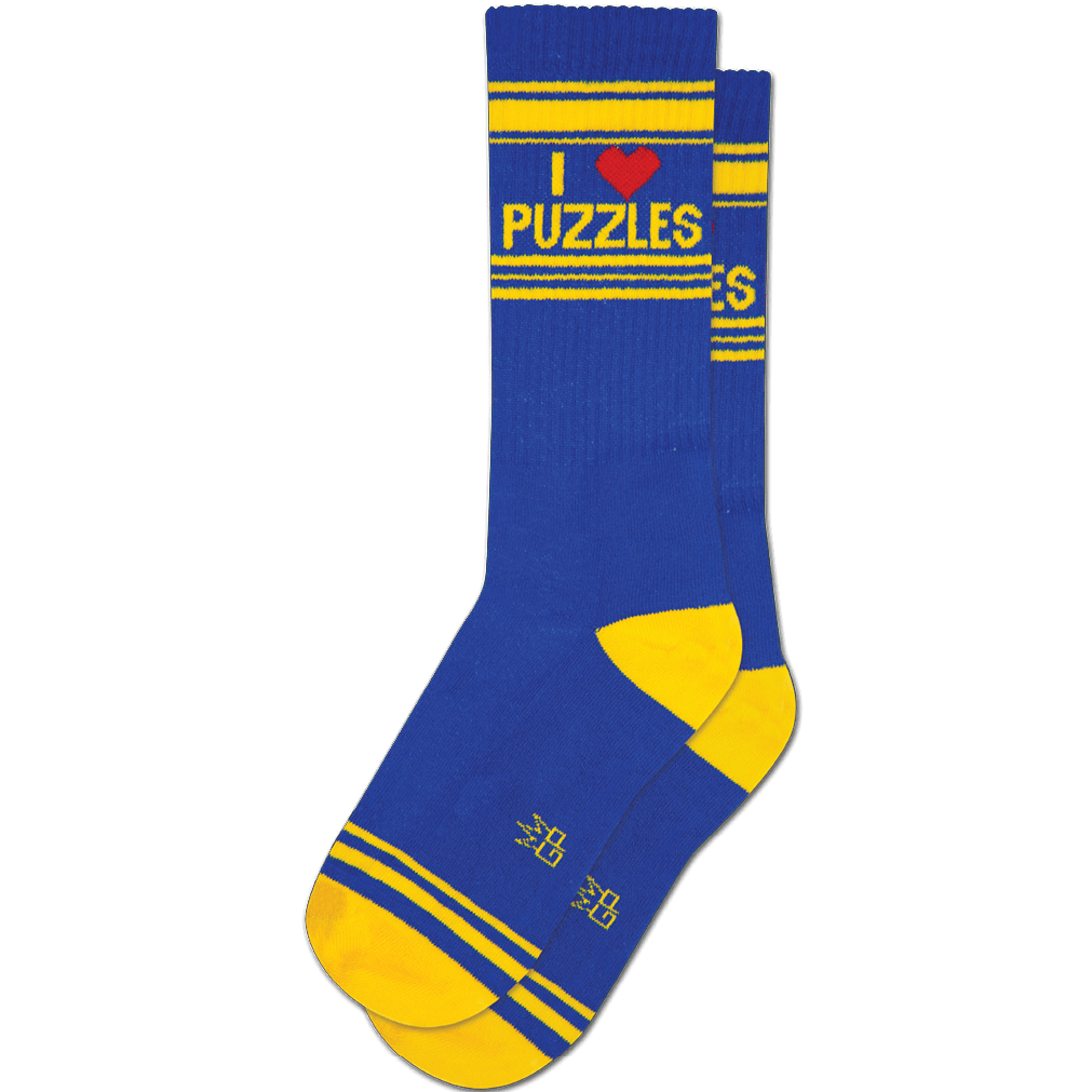 I Love Puzzles Unisex Crew Sock