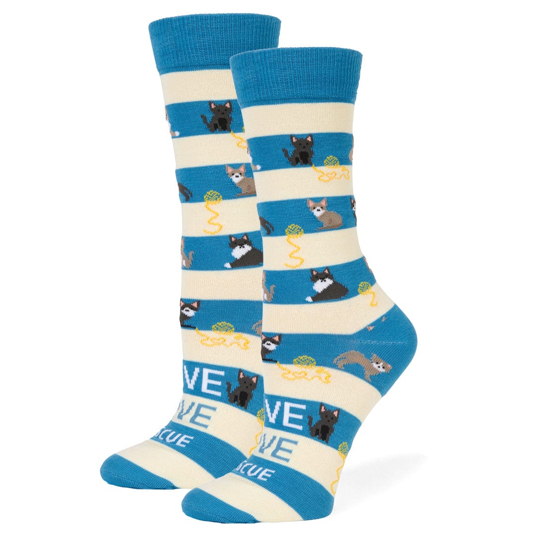 Animal Rescue Cat Stripes Socks