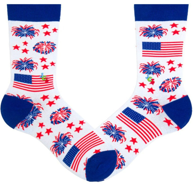 John’s Patriotic Fireworks Crew Socks