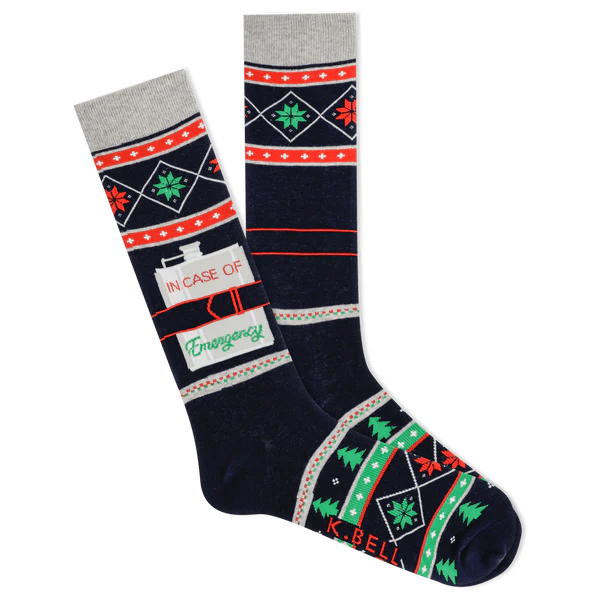 Xmas Flask Men’s Crew Socks