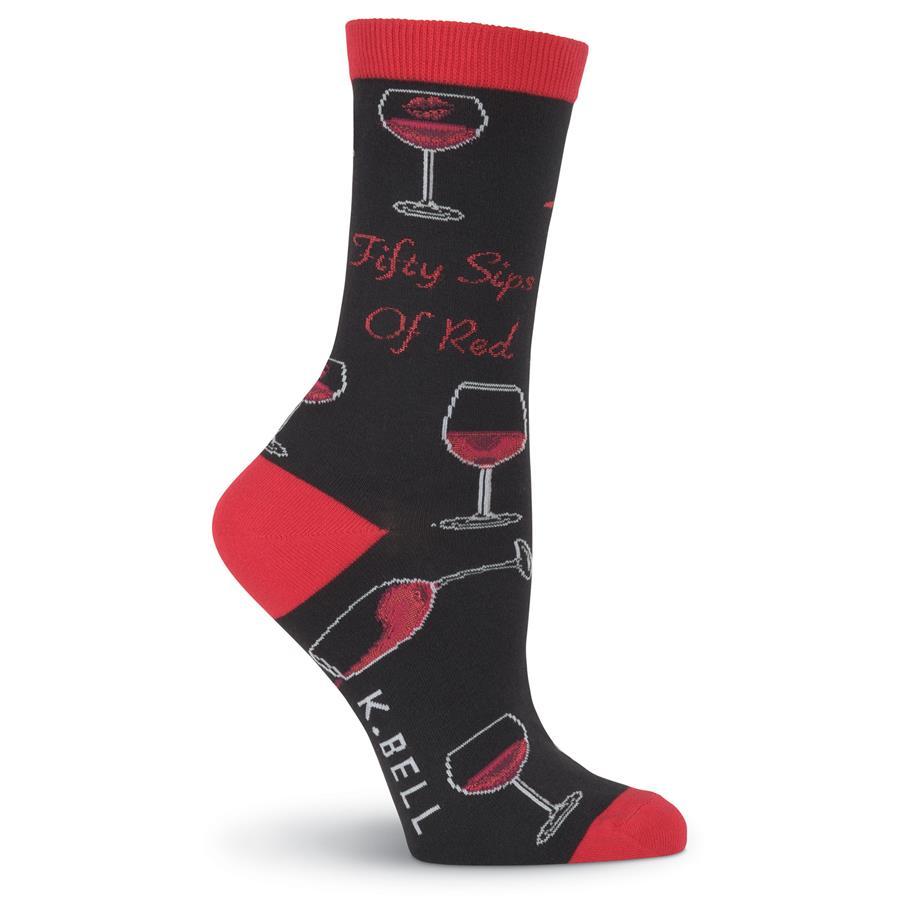 Fifty Sips Of Red Women’s Crew Socks