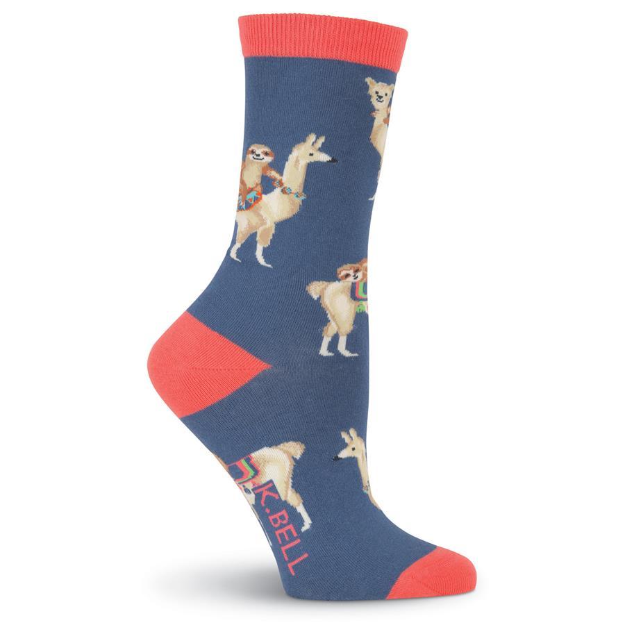 Sloths Riding Llamas Women’s Crew Socks