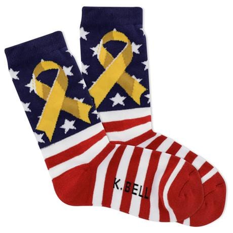 Yellow Ribbon Women’s Crew Socks