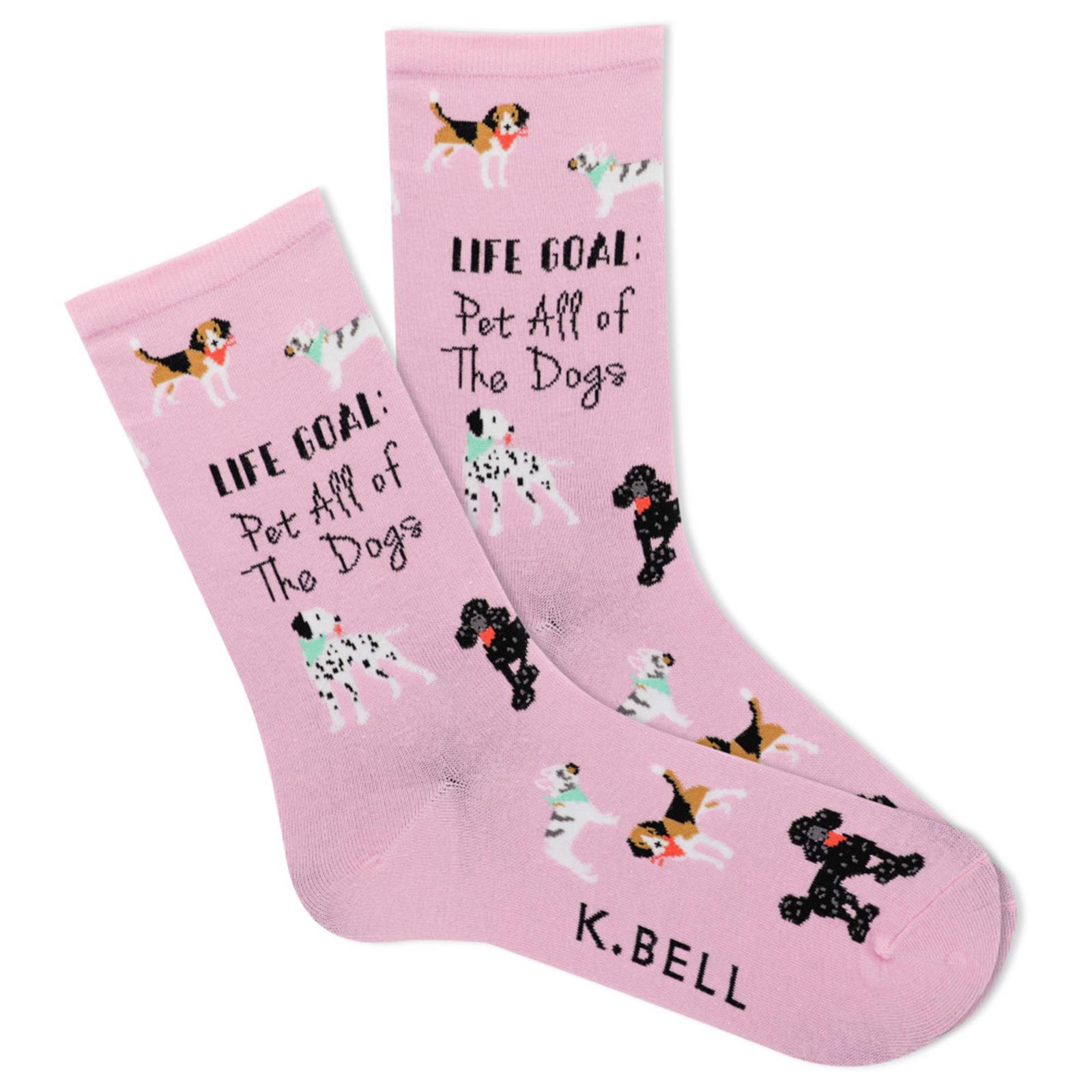 Life Goals Dogs Women’s Crew Socks