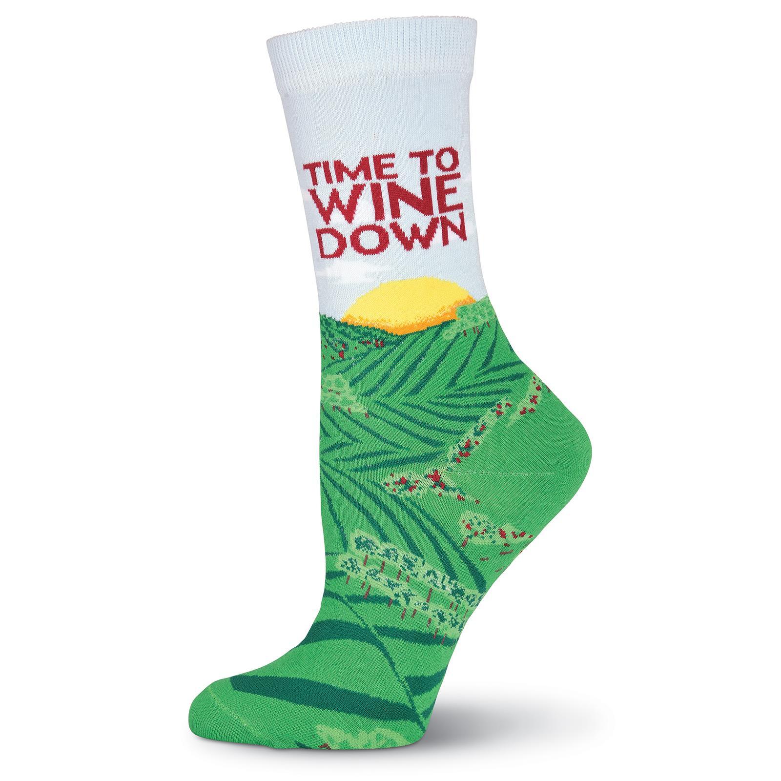 Wine Down Socks -Women’s Crew Sock