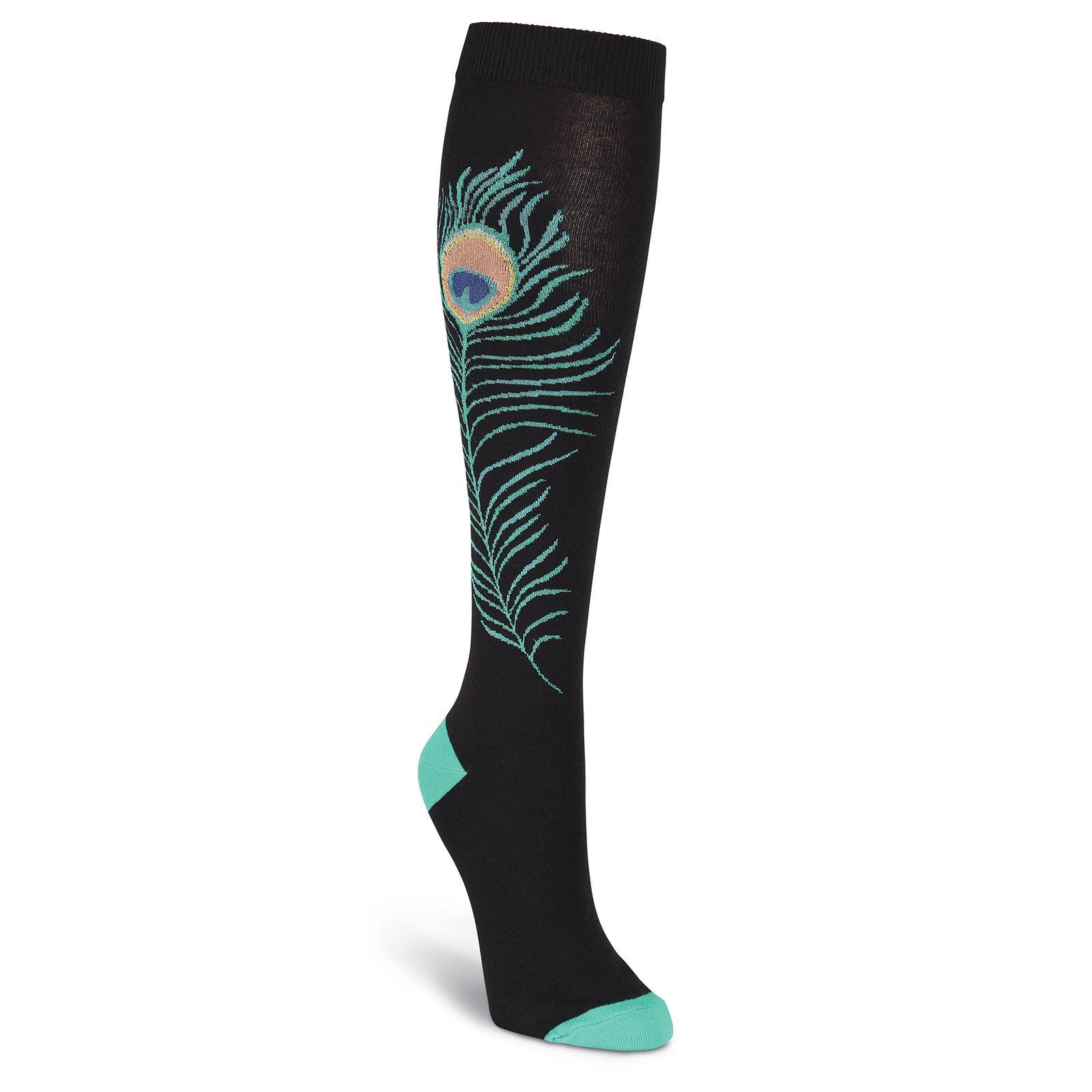 Peacock Feather Socks Women’s Knee High Sock