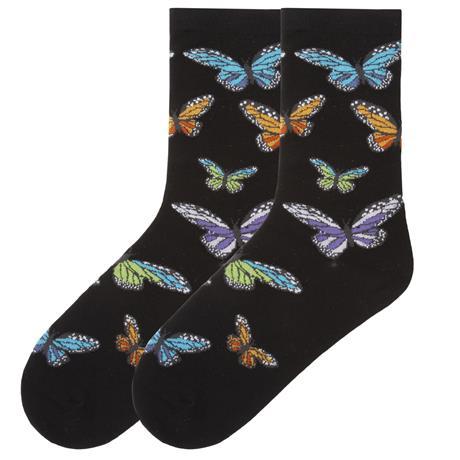 Colorful Butterflies Socks Women’s Crew Sock