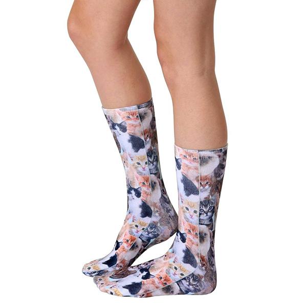 Kitty All Over Socks Unisex Crew Sock