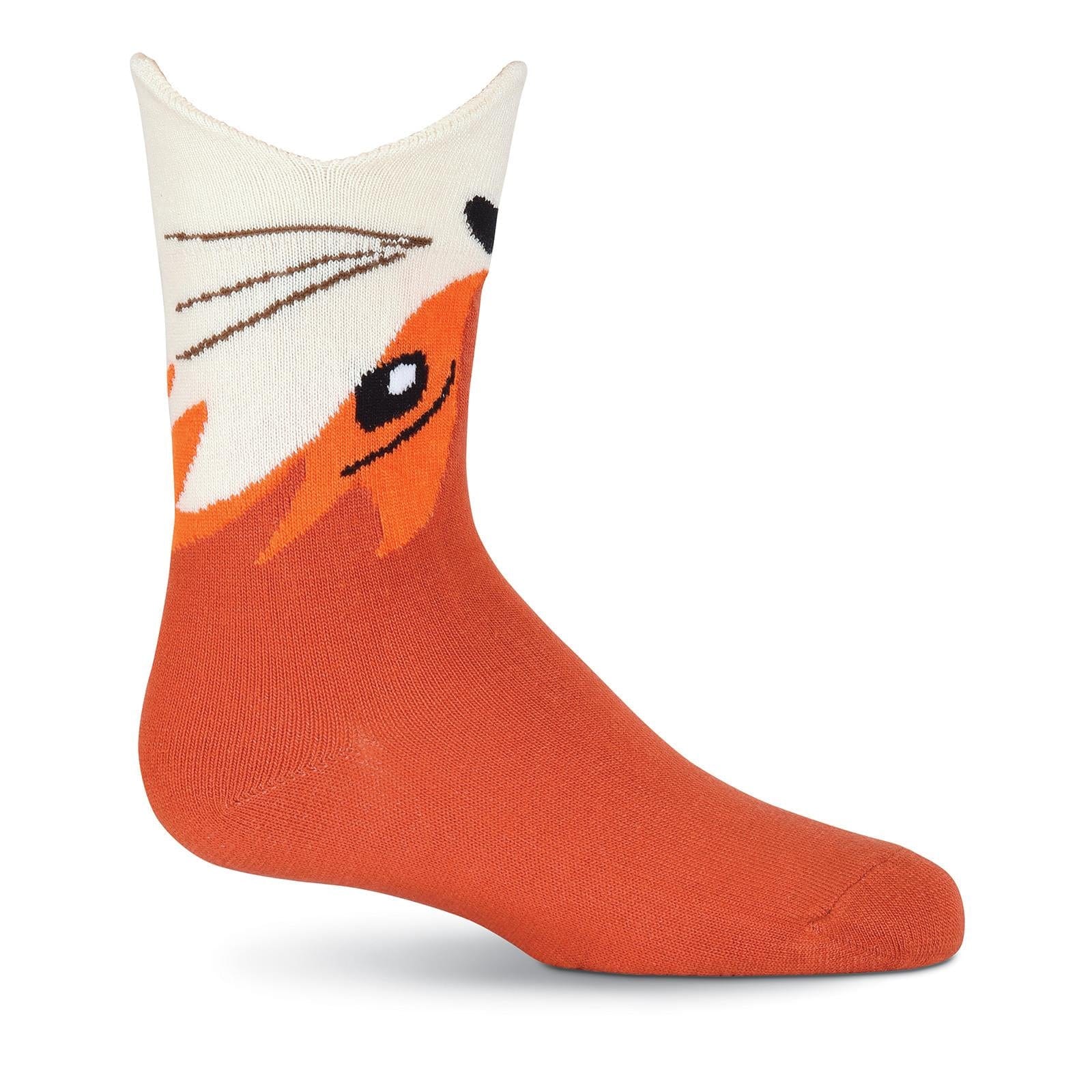 Wide Mouth Fox Kid’s Crew Socks