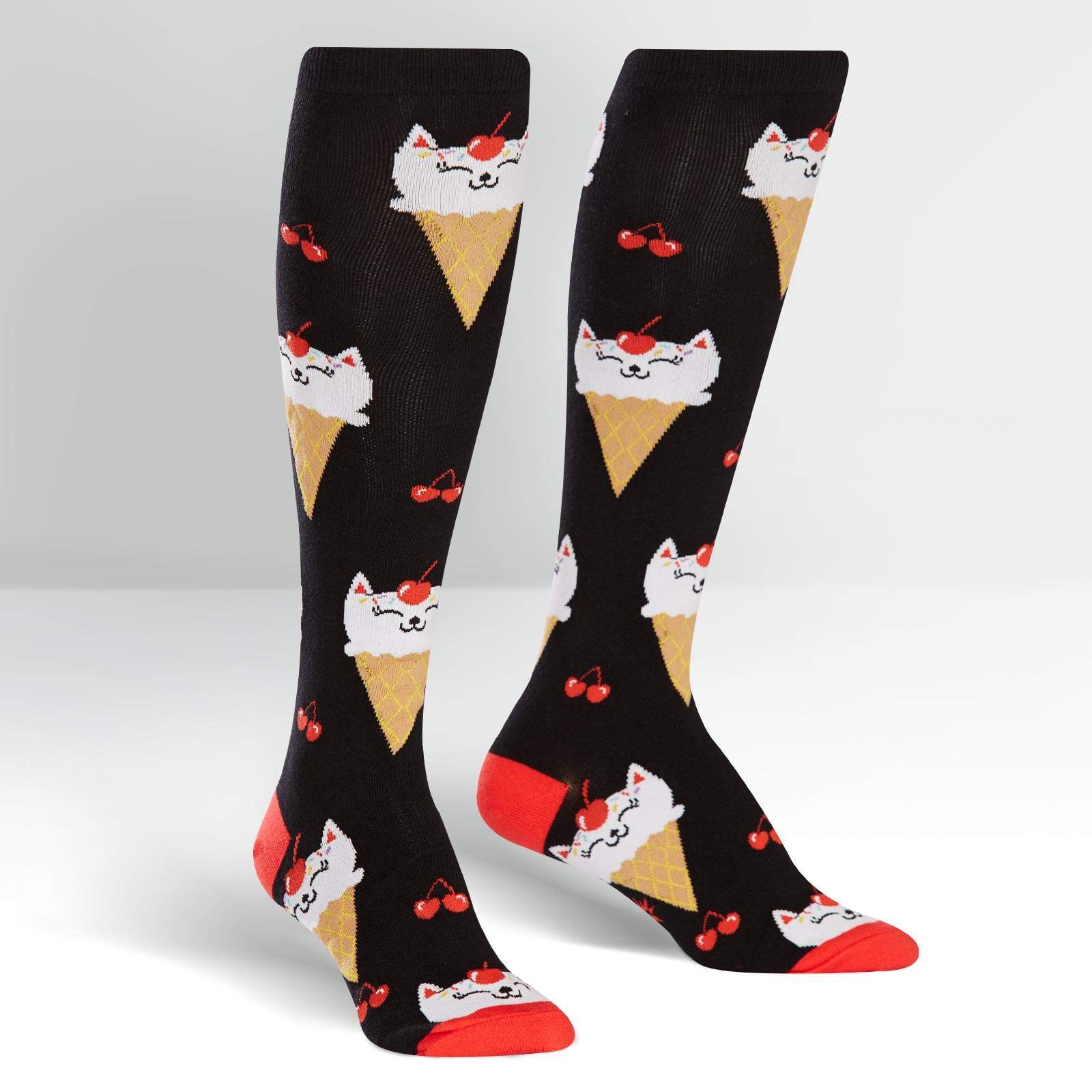 Kitty Cone Socks Women’s Knee High Sock