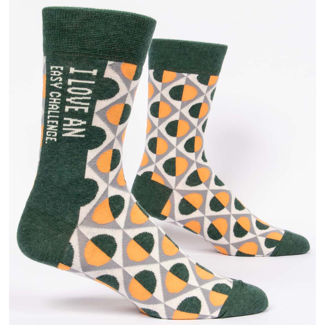 Love An Easy Challenge Men’s Crew Sock