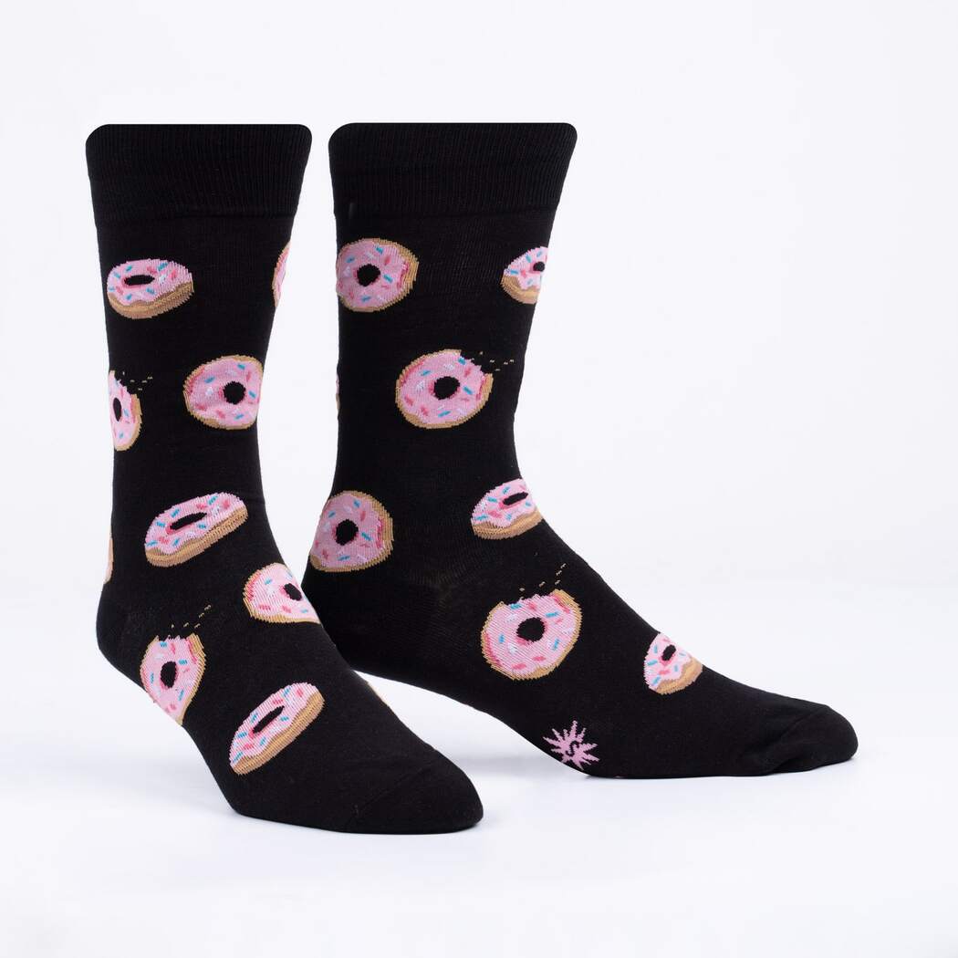 Donut Stop Believing Men’s Crew Socks