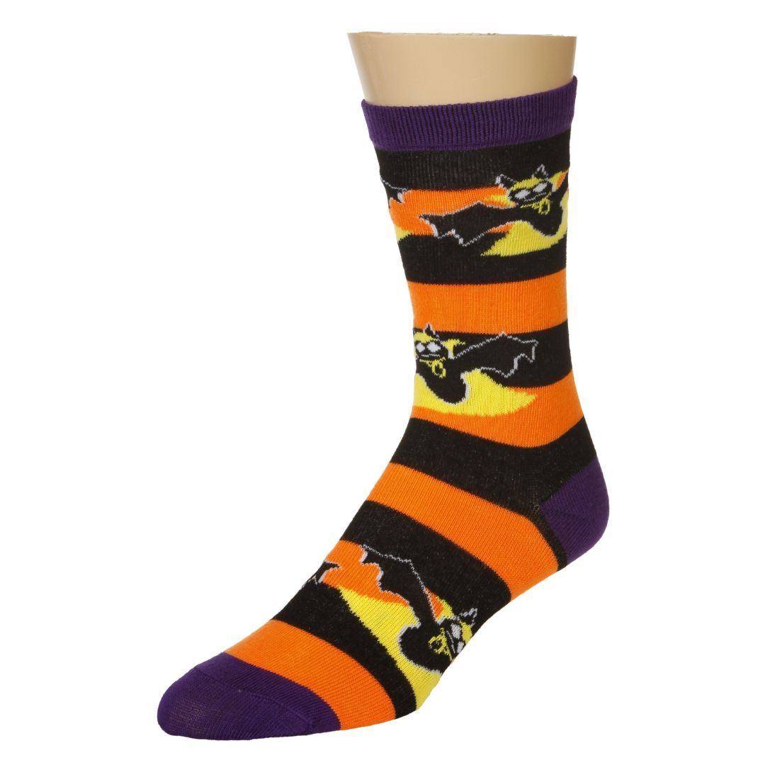 Striped Bat Socks Women’s Crew Sock