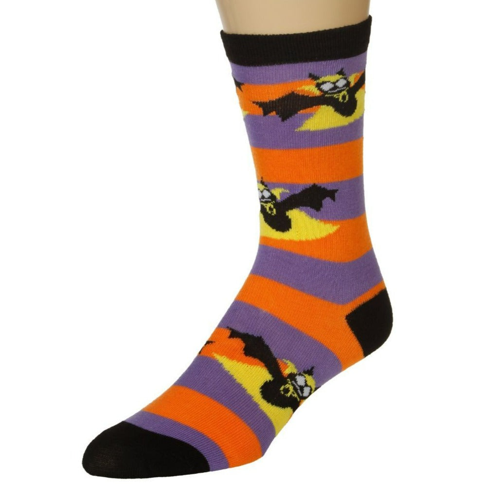 Striped Bat Socks Women’s Crew Sock