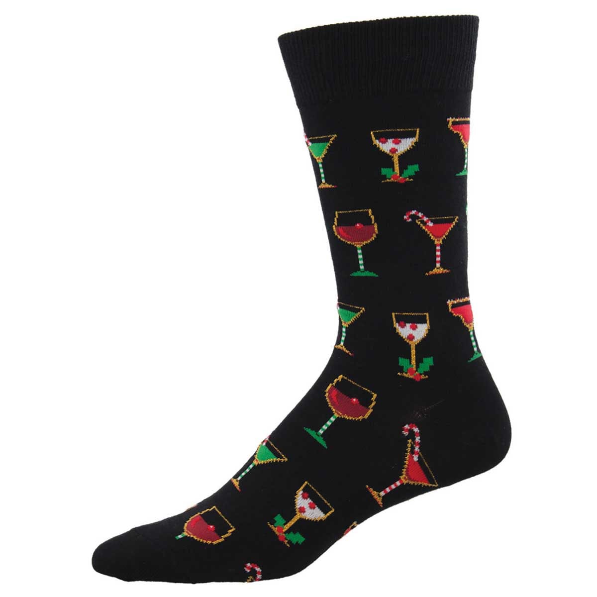 Christmas Cocktails Men’s Crew Socks